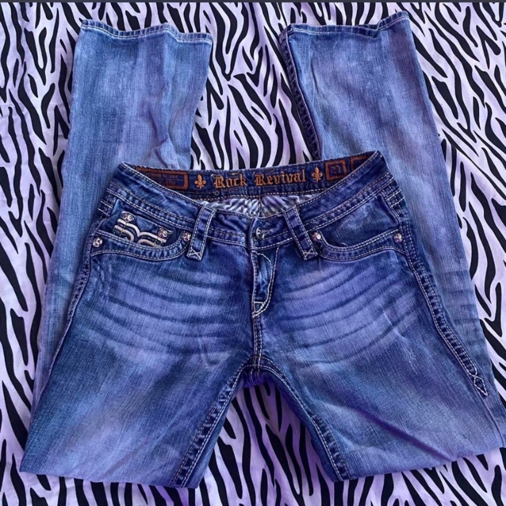 Rock Revival Women's Classic Blue Straight Leg Jeans